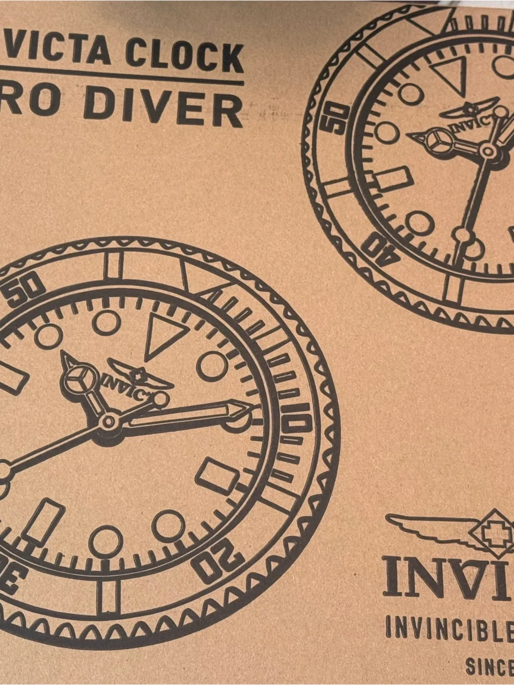 NWT Invicta Pro Diver 12” Wall Clock Light Blue Dial Black Bezel Model 70042